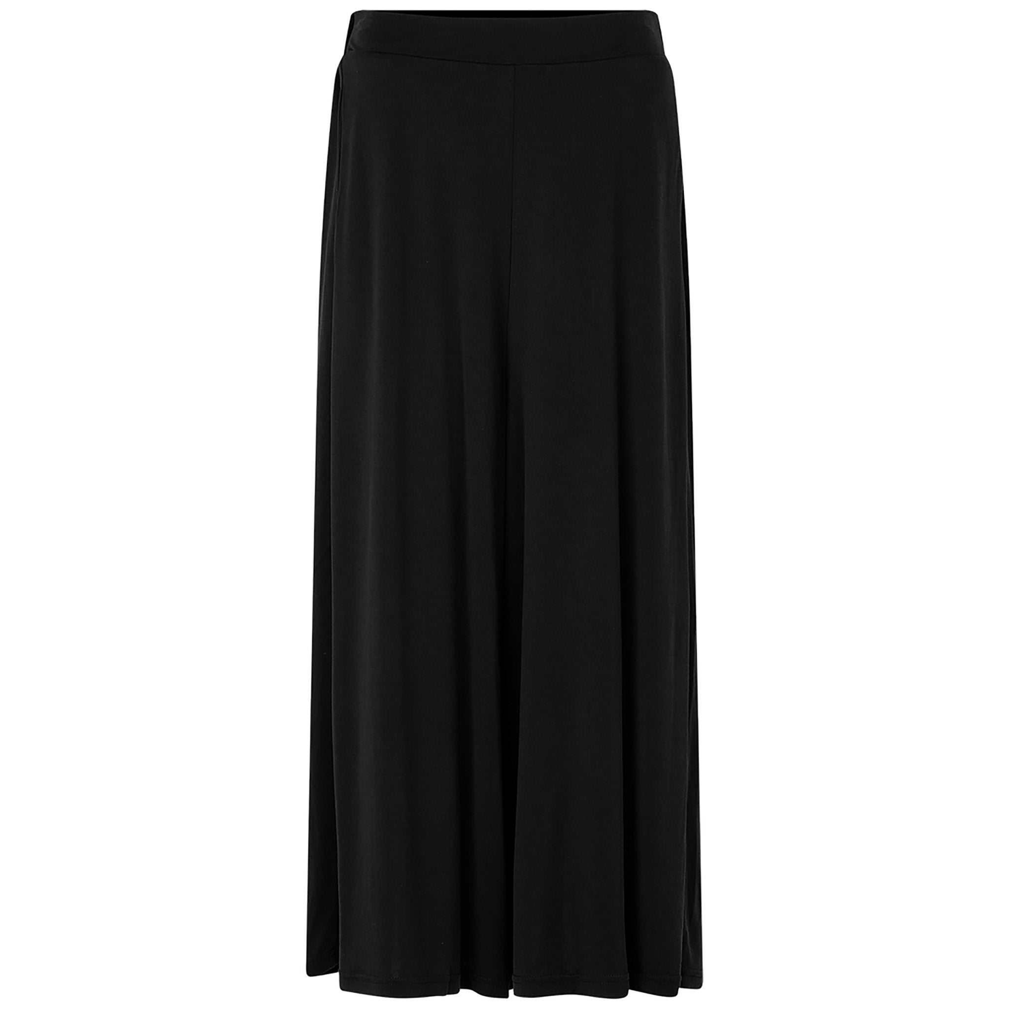 Masai. Mustat, vajaamittaiset, erittäin leveät housut / housuhame. Etukuva.