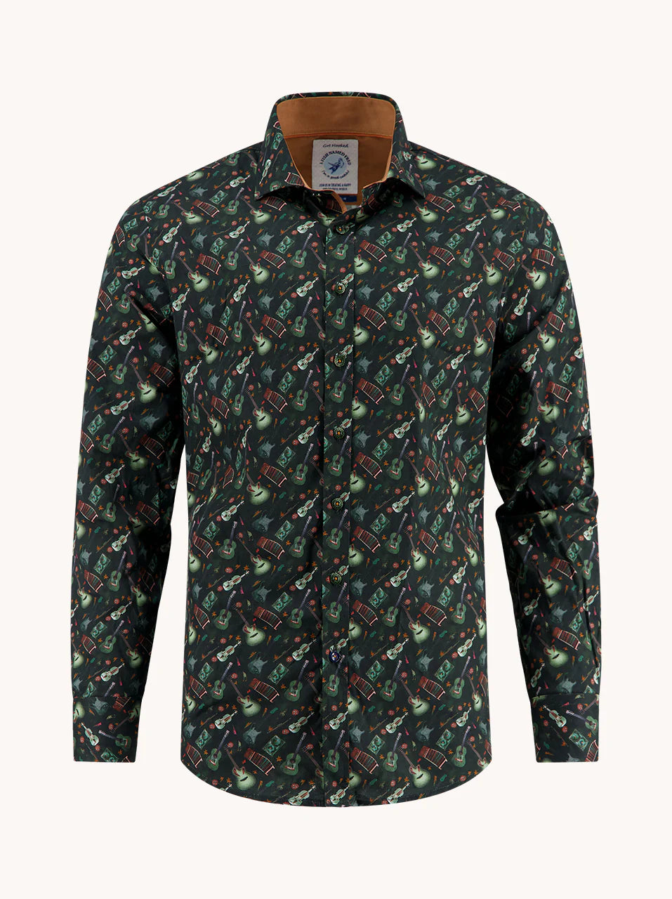 Kauluspaita, Various Guitars Dark Green
