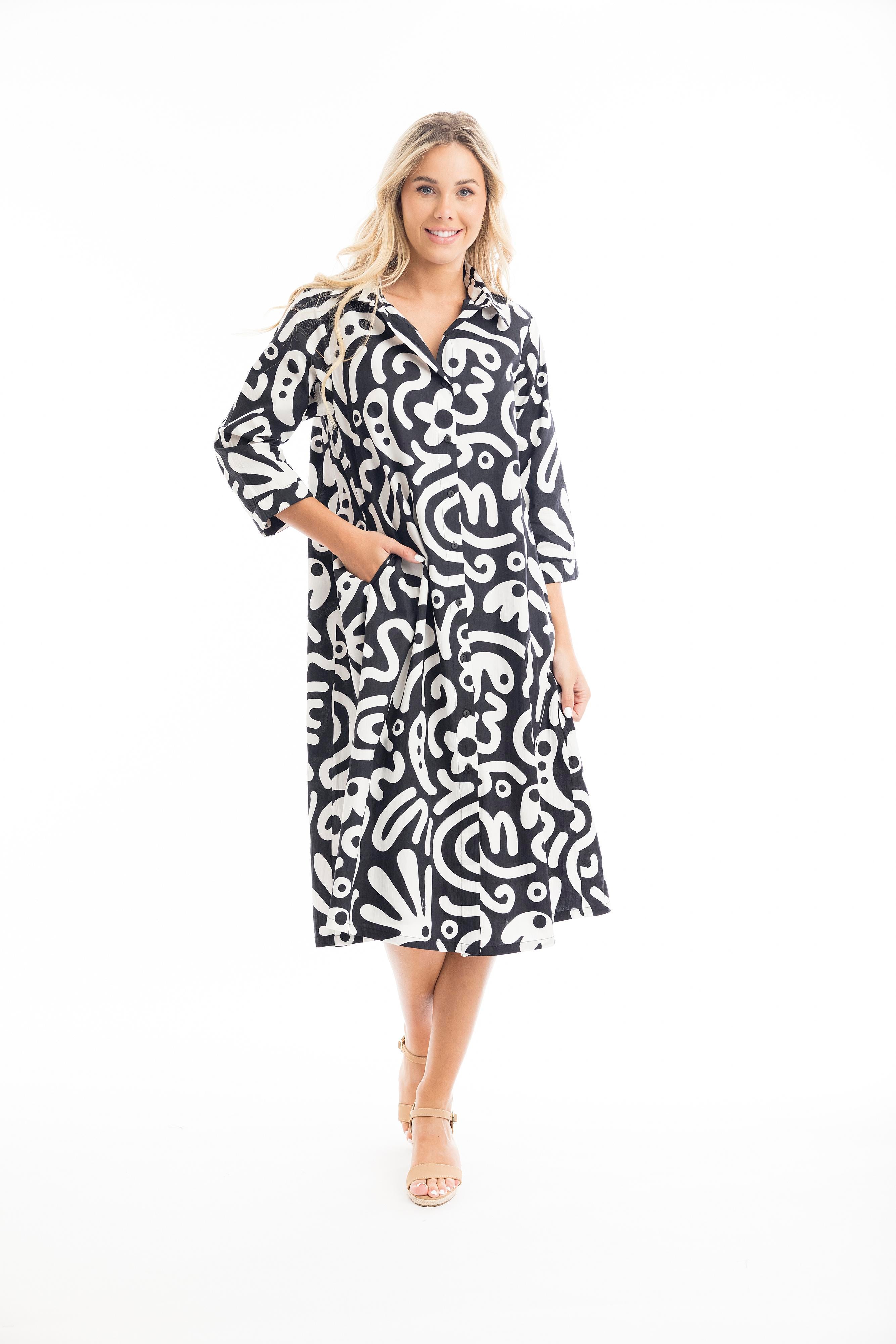 Leninki, Poplin Black and White