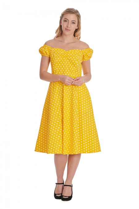 Kellohelmamekko, Doris Yellow Polkadot