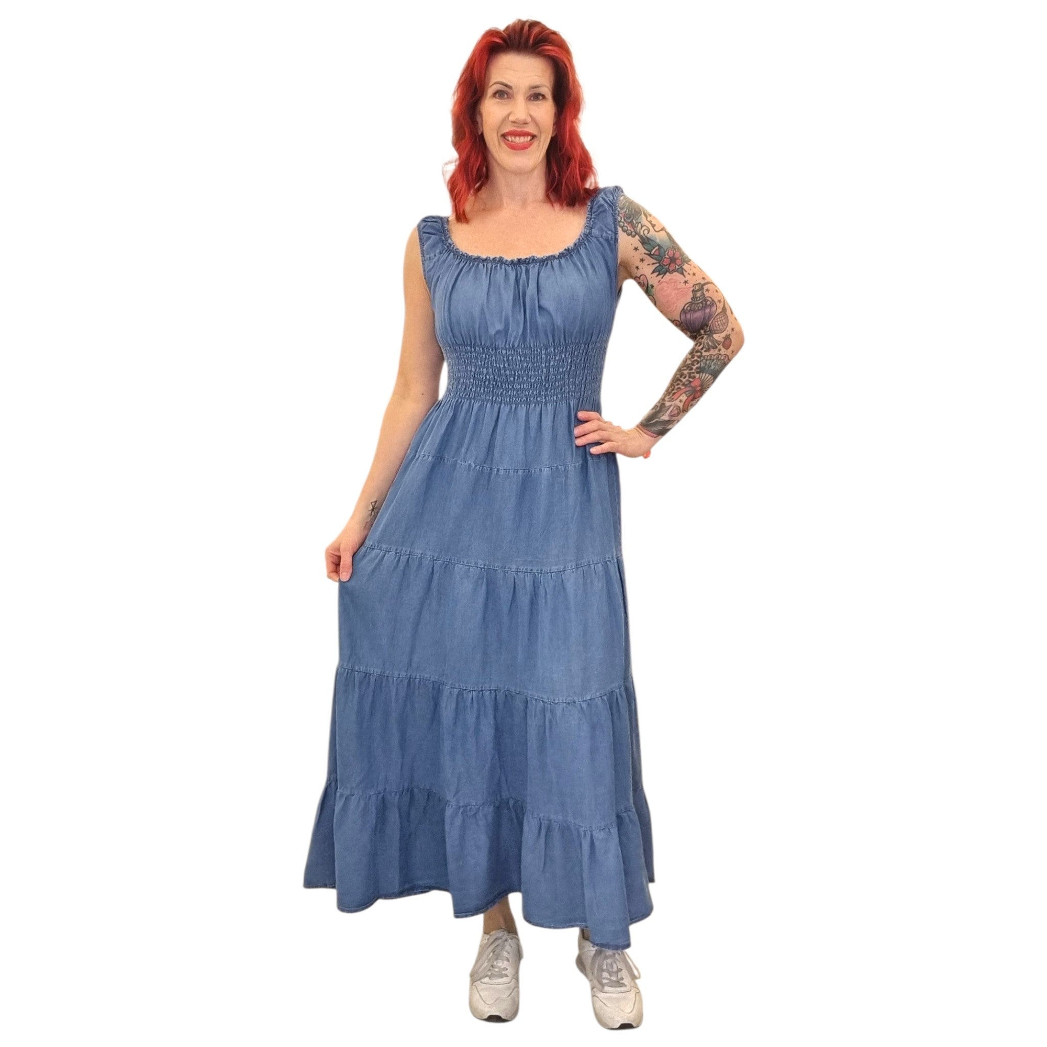 Leninki, Louise Smock Denim Blue