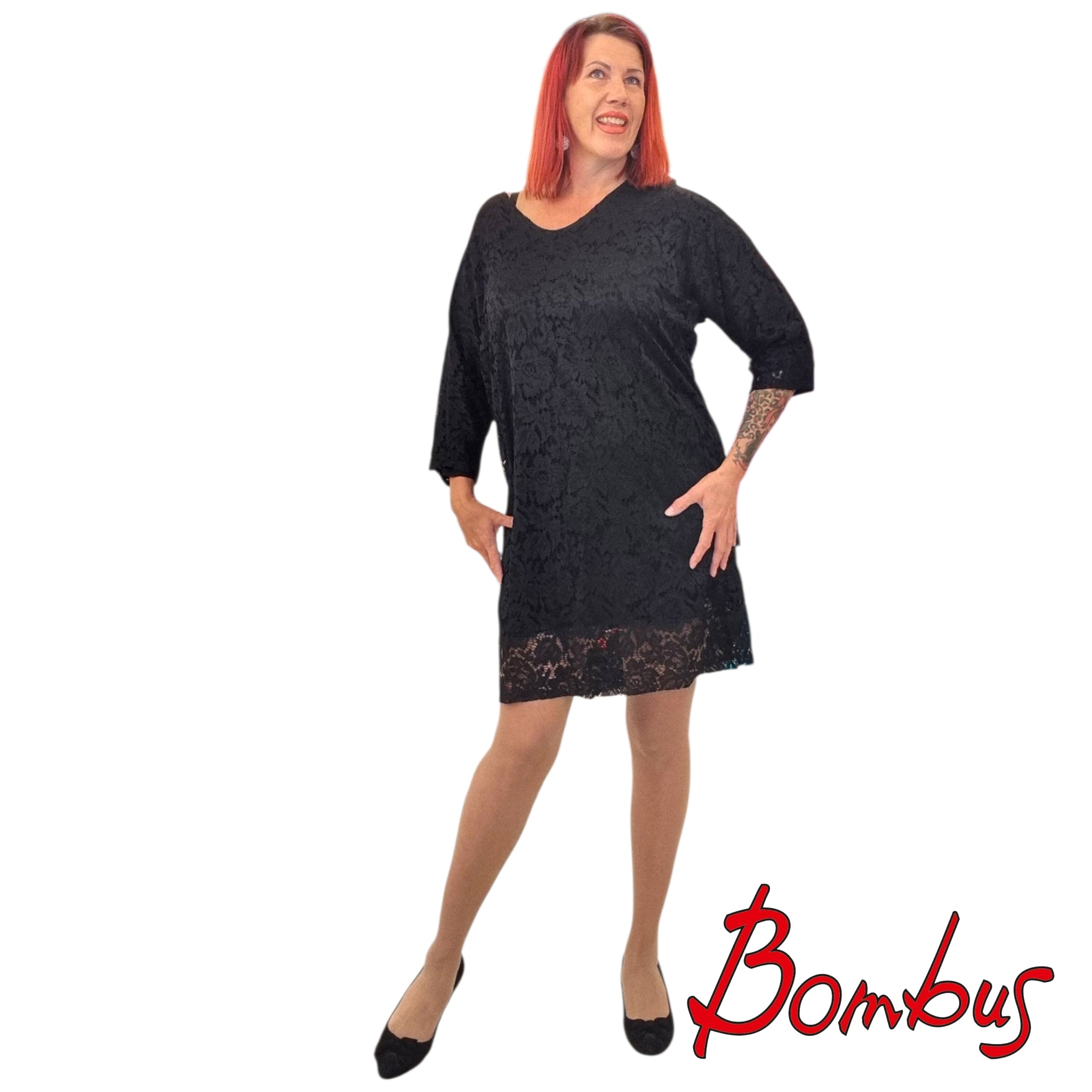 Leninki, Lace and Bow Black