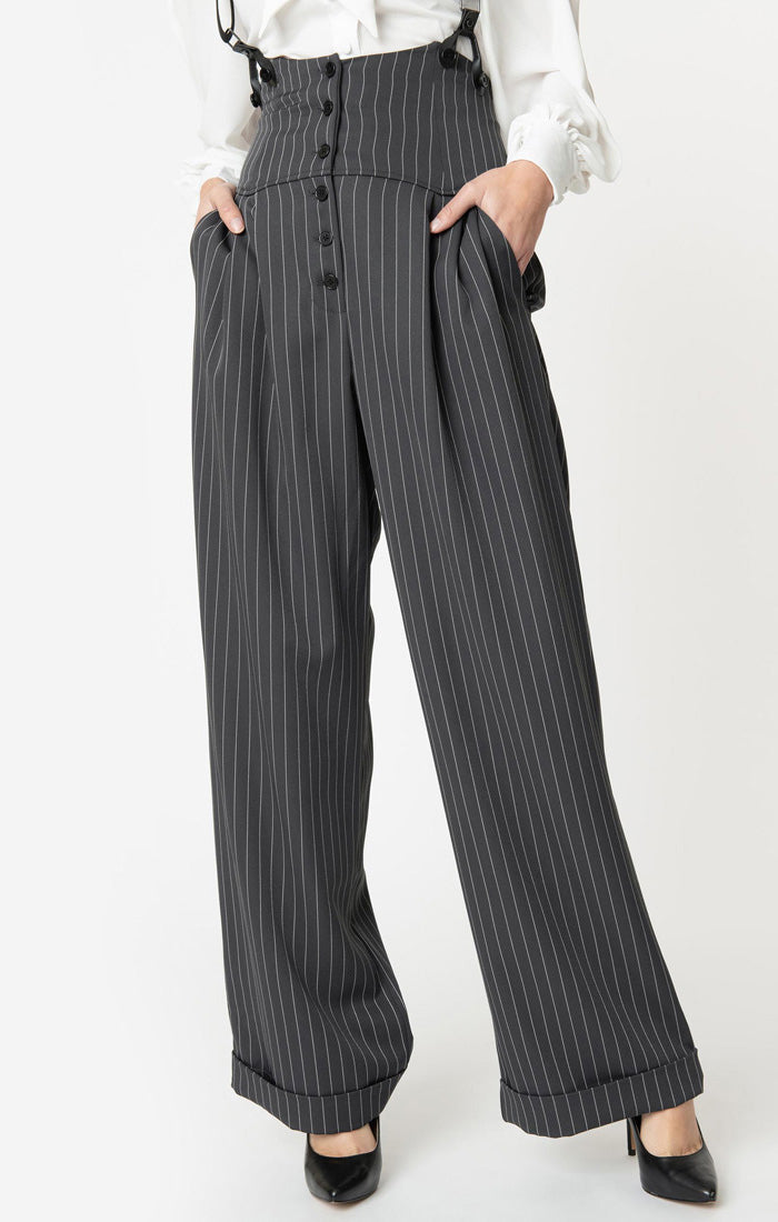 Pants, Thelma Pinstripe Grey