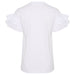 In Wear, valkoinen t-paita, jossa on frilla-hihat. Takakuva.
