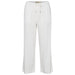 In Wear, naisten leveälahkeiset valkoiset vajaamittaiset culotte-housut. Kuminauhavyötärö. Etukuva.