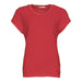 Michan vadelmanpunainen T-paita. Kankaassa aaltoileva pintarakenne.
