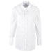Milanon valkoinen, naisten paitapusero. Pitkät hihat ja leveät, käännettävät kalvosimet.