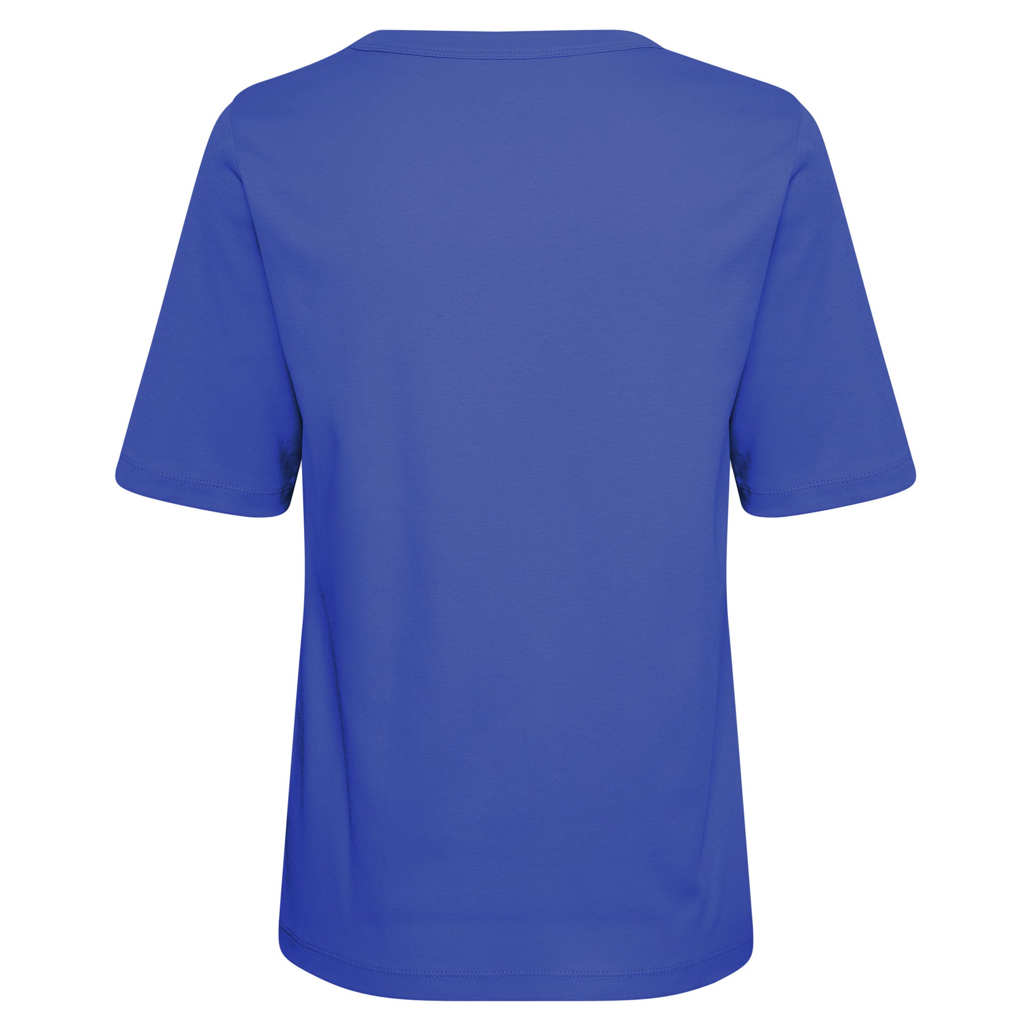 Part Two, naisten sininen T-paita. Takakuva.