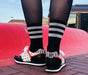 Lola Ramonan sneakerit, malli Serena Crusty. Punaista, mustaa, valkoista, pilkkuja, raitaa.
