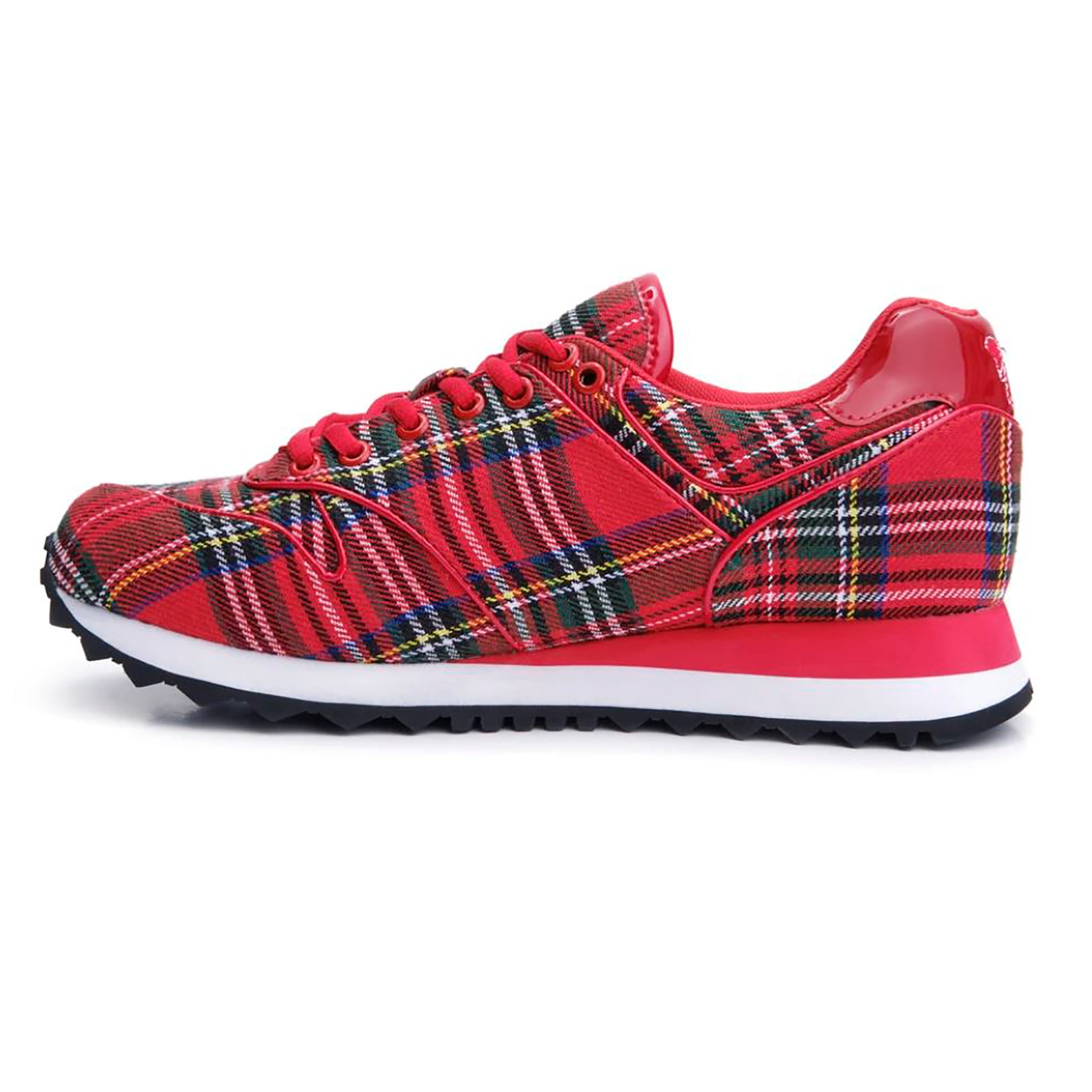 Lola Ramonan punaruudulliset sneakerit, malli: Serena Red Tartan. Sivukuva 2.