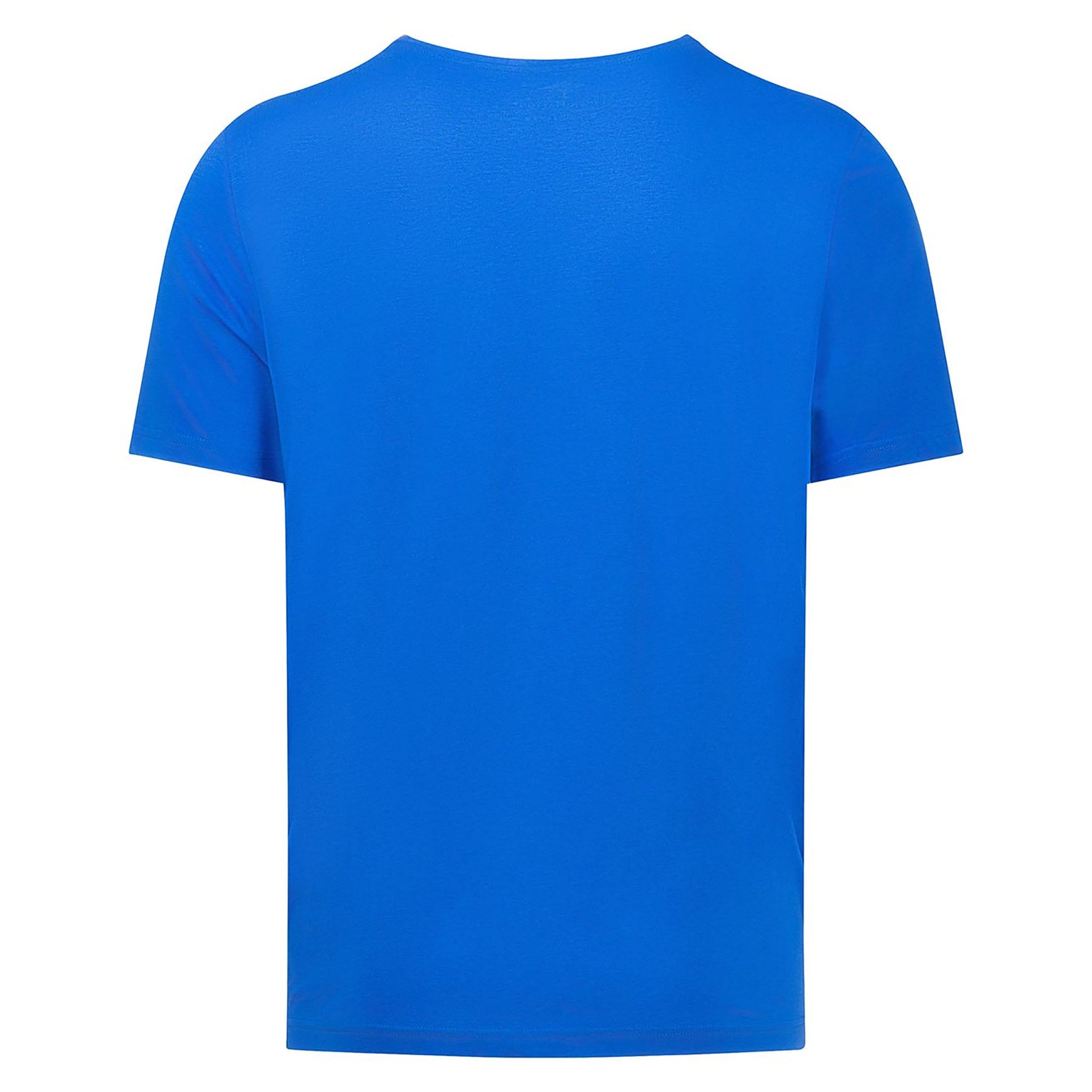Fynch-Hatton, miesten kirkkaan sininen T-paita. Takakuva.