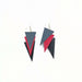 Earrings Triple Triangle Small Red - RokrokInc. - Bombus